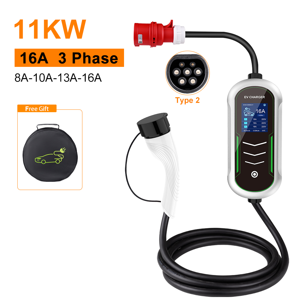 IPENGEN 11KW EV Portable Charg - Type 2 Portable Ev Charger 11Kw Cee ulasan dan harga