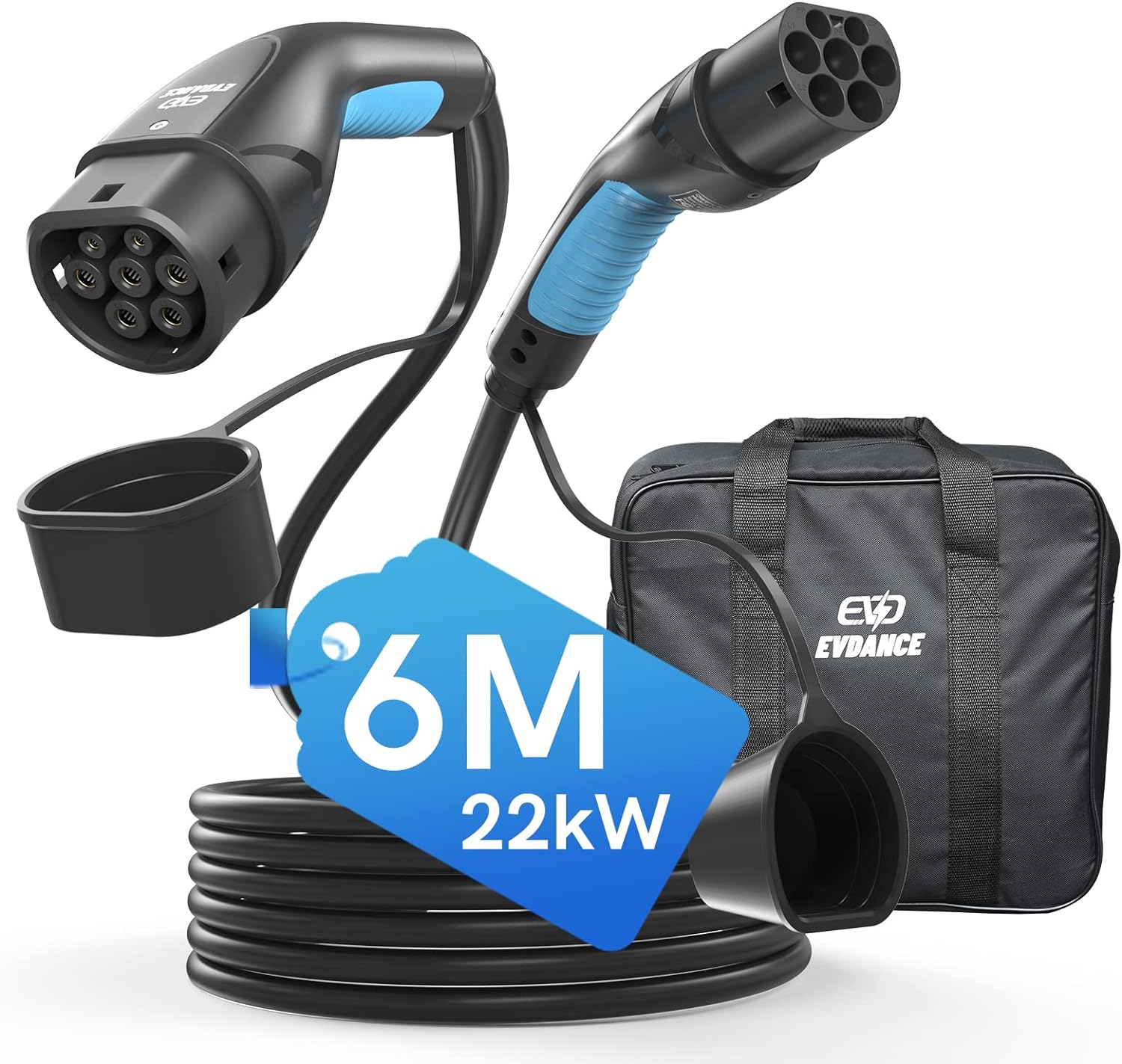EVDANCE 6/8/10M EV Charging Ca - Ev Charger Type 2 22Kw 32A 3 Phase ulasan dan harga