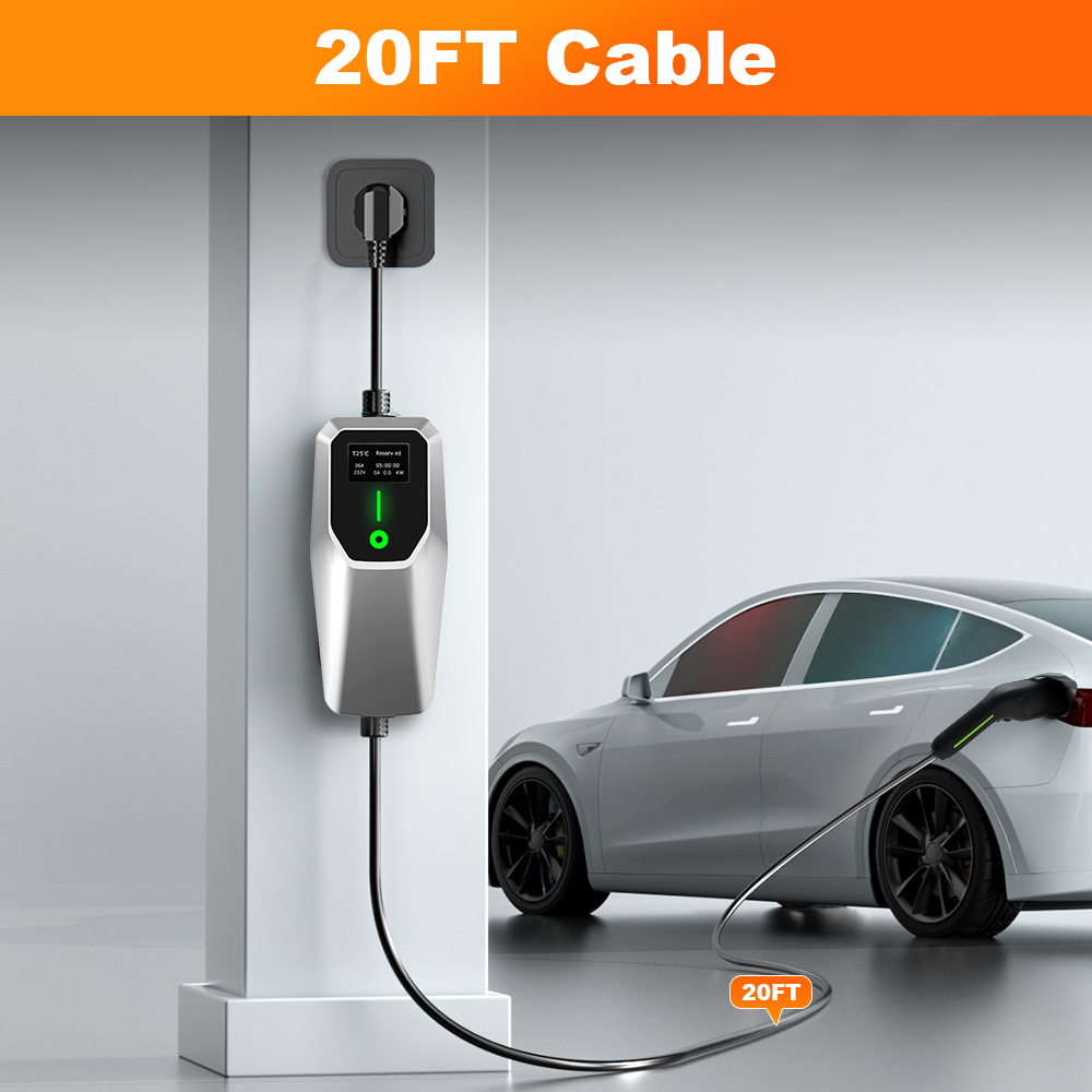 Junsun 32A Level 1&2 EV Charge - J1772 Evse 32A Level 2 Charger ulasan dan harga