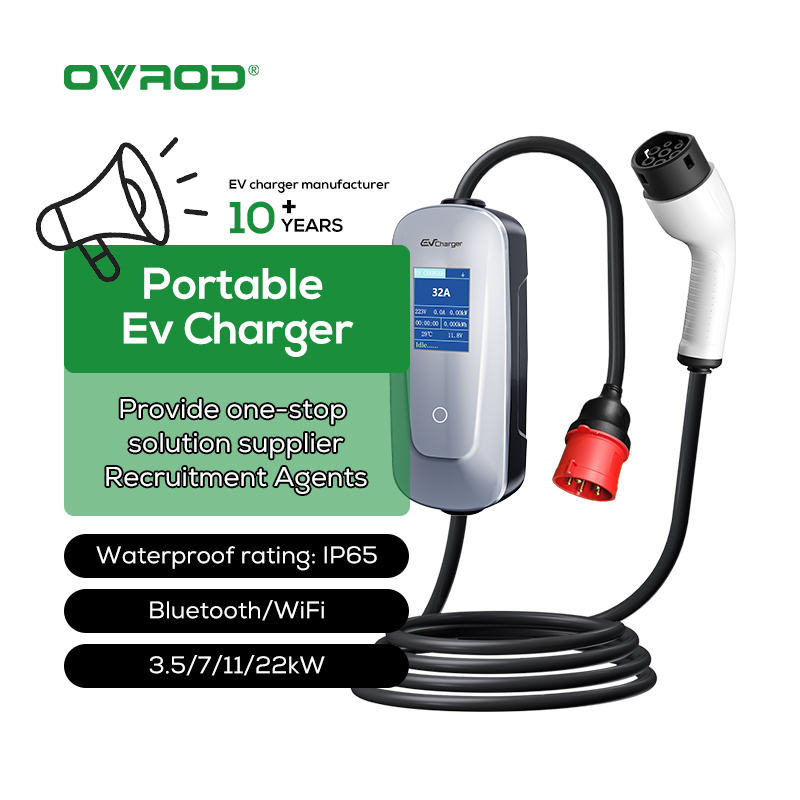 Ovrod Electric Car 16a Mode 2  - Type 2 Portable Ev Charger 11Kw Cee ulasan dan harga